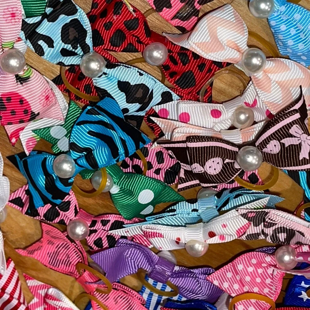 50 piece pet hair bows